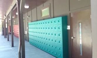 Personal lockers outdoors