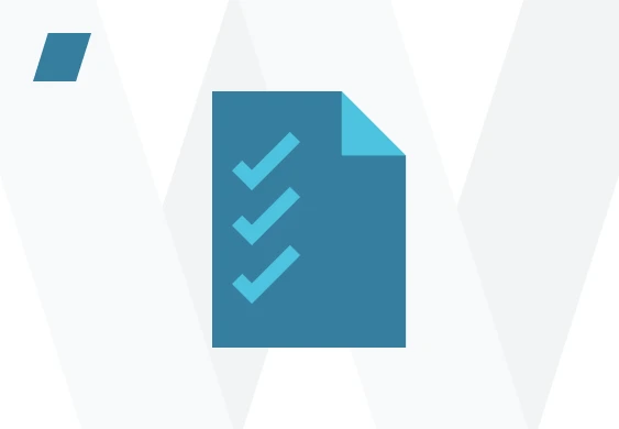 A page with a list that is check marked