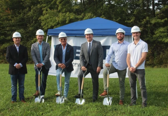 Welty team during a ground breaking ceremony