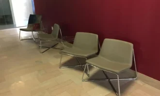 Chairs at theatre corporate headquarters
